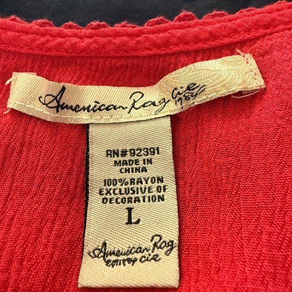 American Rag Red Ruffled Camisole - Picture 3 of 3